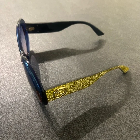 Gucci Red and Blue Glitter Sunglasses - READ Description - Picture 11 of 16